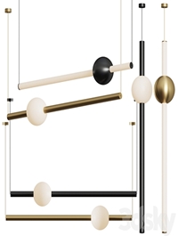Orion Globe Linear Suspension Light by Lee Broom
