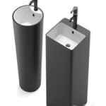 Floor standing sink MELANA MLN-B125BWM \ MLN-B126BWM