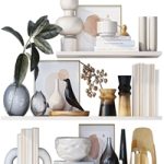 Shelves with decor