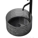 REA Cristal black washbasin with Gusto One tap