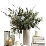 Decorative set with candles and coffee