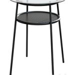 ALLSTA Table, glass/metal black