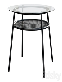 ALLSTA Table, glass/metal black