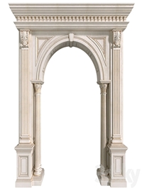 Arch in classic style.Arched interior doorway in a classic style.Traditional Interior Arched Doorway Opening