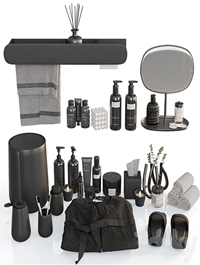 Bathroom decorative set Nova One black