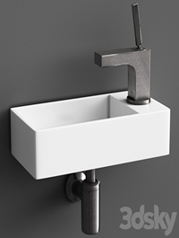 washbasin WeltWasser Aisbach & faucet Hansgrohe Axor Citterio