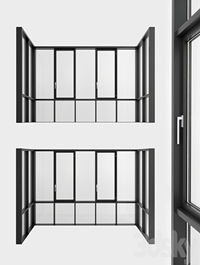 Panoramic glazing. Stained glass. one hundred