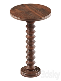French Wood Side Table by Charles Dudouyt