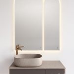 Sink with MAGICA cabinet, VETRATA mirror and ETERNA mixer, Kerama Marazzi