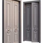 AVE Classic Gray Door With Rounded Ornament AVE Classic Gray Door With Rounded Ornament