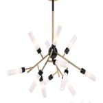 White Tube Valley Arredoluce Chandelier 12