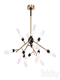 White Tube Valley Arredoluce Chandelier 12