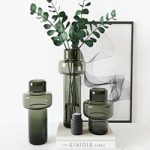 Decorative set with Glass Vase Decorative set with Glass Vase
