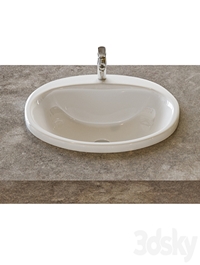 Washbasin Roca Rodeo 52x41cm, recessed top 327866000a