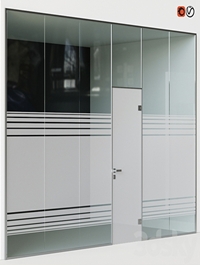 Glass office partitions Doors
