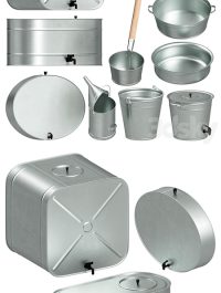 Galvanized containers