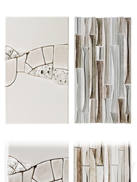 Set of two ceramic panels