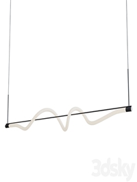 Cursive linear pendant