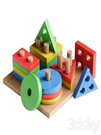 Geometric Montessori toys