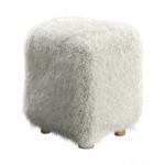 Bozzi Mongolian Sheepskin Ottoman Cb2