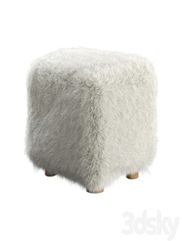 Bozzi Mongolian Sheepskin Ottoman Cb2