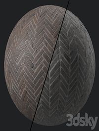 Pavement Materials 46- HerringBone Stone Paving | Sbsar Pbr 4k Seamless