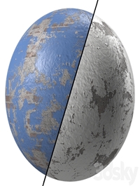 Plaster Materials 29- Painted Wall By Bricks, sbsar | Pbr | 4k | seamless