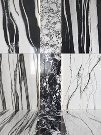 Architectural Design Floorgres B and W Marble miniset