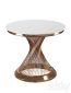 Garda Decor DINING TABLE ROUND ARTIFICIAL MARBLE / GOLD