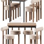 Tommaryd wooden table by Ikea and Chair Gropius CS2 by Noom