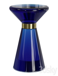Side table Blue Glass