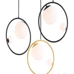 Pendant lamp with two glass balls