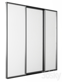 Sliding Black Metal Window Modern - Windows Set 05