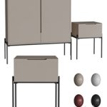 Bedside table and chest of drawers Flow