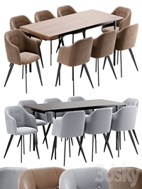 DC-9505 dining chair and Nadyria table