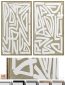 Large Mid-Century Abstract Neutral Wall Art C-446