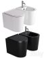 Saqu Trend compact hangtoilet randloos incl. toiletbril mat zwart