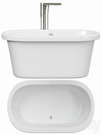 Tellkamp Elegance freestanding oval bath white gloss