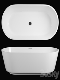 Freestyle Solid Surface Acrylic Resin Stone Freestanding Bath Tub KKR-B079