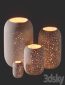 WestElm Pierced Constellation Ceramic Candleholders