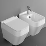 Cersanit Crea Square Clean On DPL EO slim wall hung toilet set + Cersanit Link Pro installation system for toilet bowls